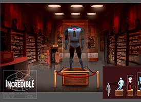 Gift shop themed to the Incredibles
